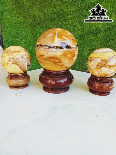 Ba Viên Bi Cầu Gỗ Hóa Ngọc 7,5kg