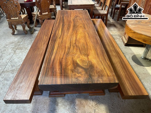 Bộ K3 Gỗ Lim Bàn Dài 257 Rộng 81 Dày 10 (cm)