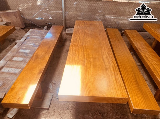 Bộ K3 Gỗ Gõ Cẩm Hồng Bàn Dài 320 Rộng 89 Dày 12 (cm)