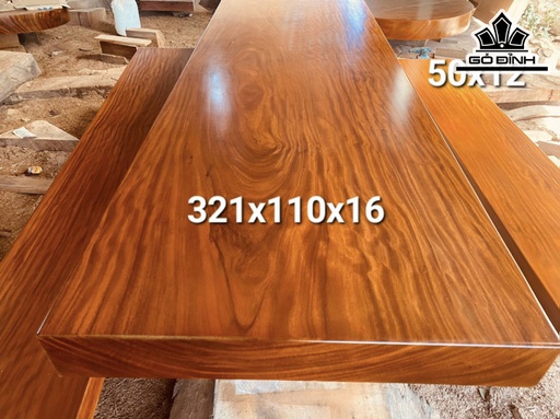 Bộ K3 Gỗ Gõ Cẩm Hồng Bàn Dài 321 Rộng 110 Dày 16 (cm)