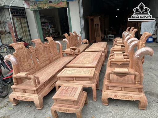 Bộ Tần Thủy Gỗ Hương Đá Cột 12 Khuôn 4 Ván 2 (cm)