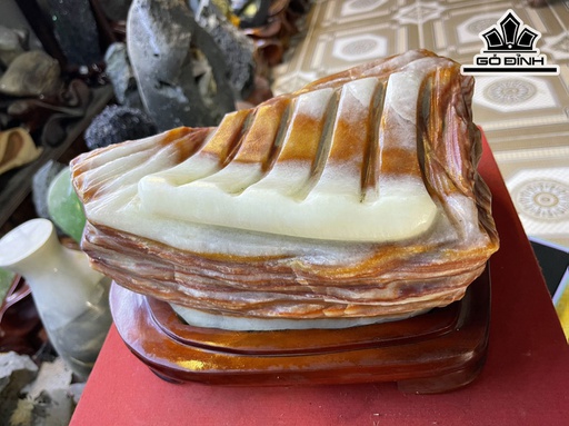 Tác Phẩm Đá Thịt Heo (Canxit) Cao 14 Ngang 37 (cm) 6,2kg