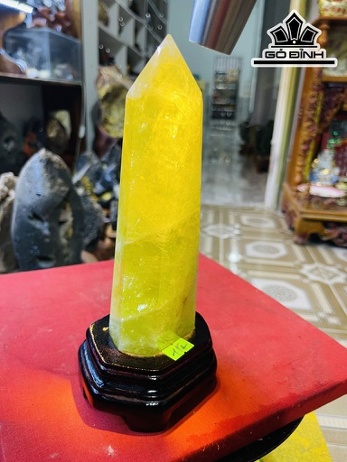 Trụ Đá Thạch Anh Vàng Cao 24 (cm) 1kg