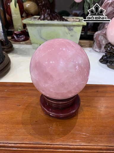 Bi Cầu Đá Thạch Anh Hồng 3,9kg