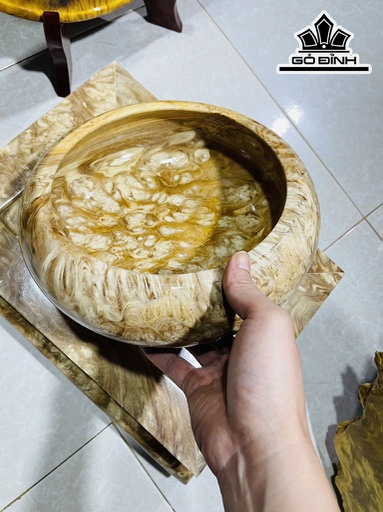 Thố Kẹo Gỗ Nu Nghiến Đường Kính 29 Cao 13 (cm)