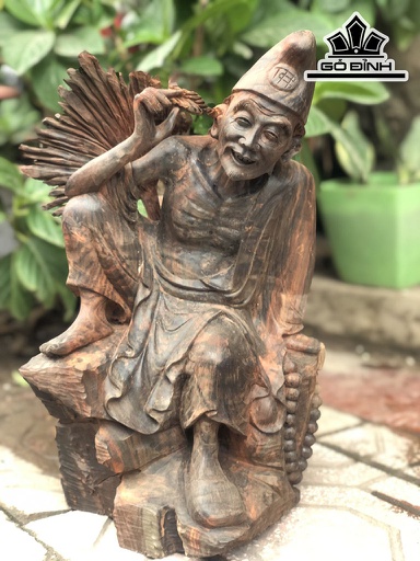 Tượng Tế Công Gỗ Trắc Cao 36 Ngang 24 Sâu 20 (cm)