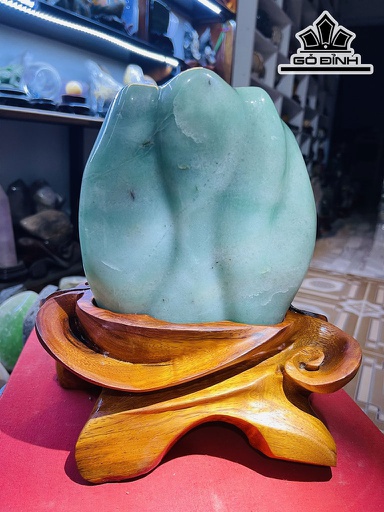 Tác Phẩm Đá Thạch Anh Xanh Cao 25 (cm) 5kg