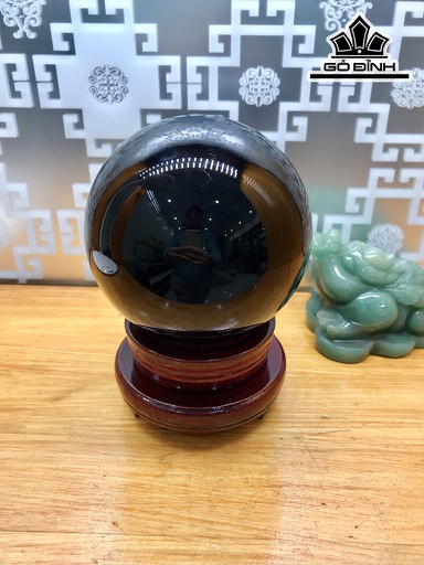 Bi Cầu Đá Onyx Đen Đường Kính Hạt 12 (cm) 2,9kg