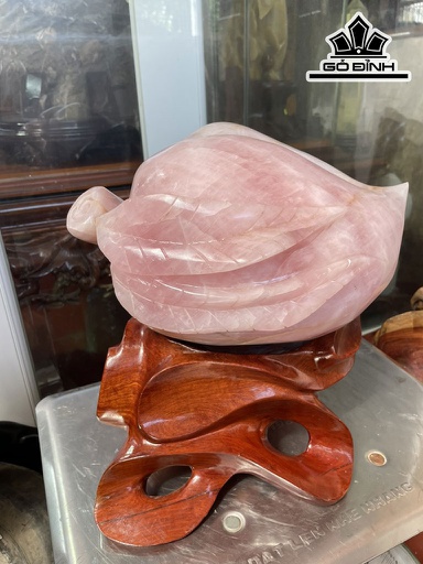 Tác Phẩm Quả Đào Đá Thạch Anh Hồng Cao 32 Ngang 28 (cm) 15kg