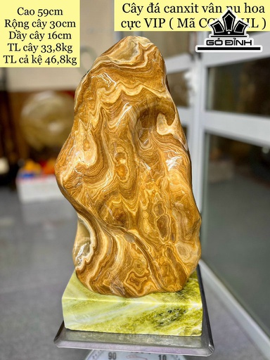 Tác Phẩm Cây Đá Canxit Vân Nu Hoa Cao 59 Ngang 30 Sâu 16 (cm) 46,8kg