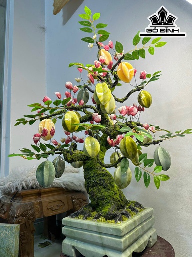 Cây Khế 25 Quả Đá Serpentine Cao 75 Ngang 50 (cm) ĐL