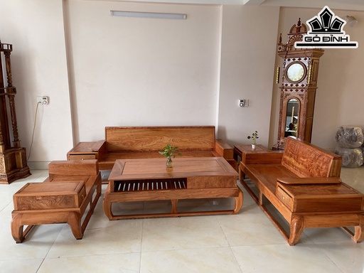 Bộ Bàn Ghế Gỗ Hương Bàn Cao 47 Rộng 71 Dài 140 (cm)