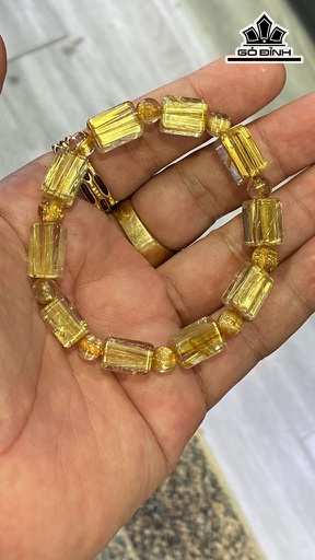 Vòng Đốt Trúc Đá Thạch Anh Tóc Vàng Cao 11,7 Ngang 8,7 (mm) 24g