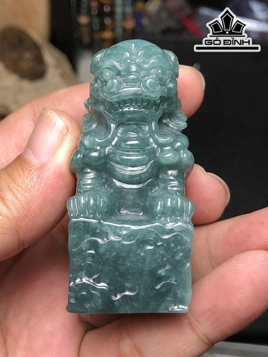 Ấn Sư Tử Đá Cẩm Thạch Cao 62 Ngang 28,6 Sâu 28 (mm) 108g