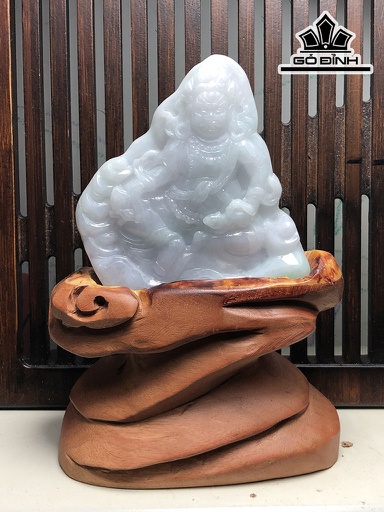 Hoàng Thần Tài Đá Cẩm Thạch Cao 132 Ngang 74 Sâu 12,5 (mm) 115,6g Riêng Đá Cao 75,5 (mm)