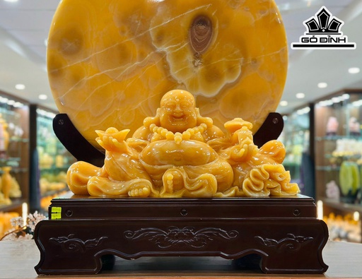 Tượng Di Lặc Đá Ngọc Hoàng Long Cao 60 Ngang 28 Sâu 23 (cm)