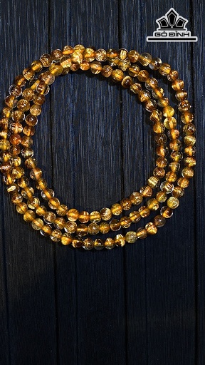 Chuỗi Quấn 3 Vòng Đá Thạch Anh Tóc Nâu Đường Kính Hạt 4,2 (mm) 13,9g