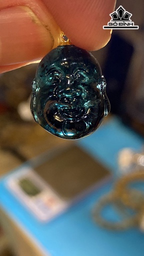 Mặt Dây Chuyền Di Lặc Đá Tourmaline Cao 18 Ngang 14,6 Sâu 9,2 (mm) 20,5cts