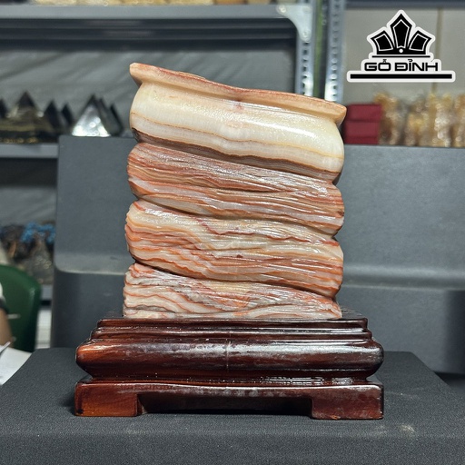 Tác Phẩm Đá Thịt Heo (Canxit) Cao 16 Ngang 17 (cm) 3,75kg