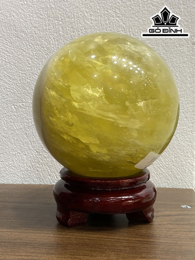 Bi Cầu Đá Thạch Anh Vàng Đường Kính Hạt 10,5 (cm) 1,8kg