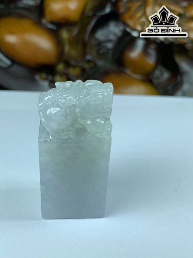 Ấn Tỳ Hưu Đá Cẩm Thạch Cao 42,5 Ngang 19 Sâu 13 (mm) 31,1g