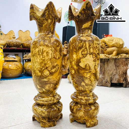 Lục Bình Gỗ Nu Nghiến Cao 89 Đường Kính 25 (cm)