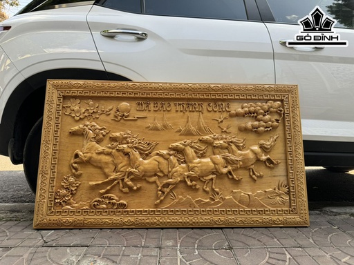 Tranh Mã Đáo Thành Công Gỗ Pơ Mu Dài 140 Rộng 80 Dày 4 (cm) Khung Rời