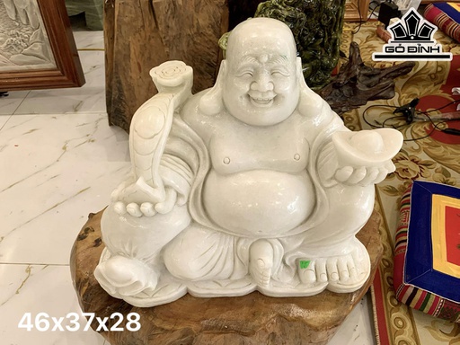 Tác Phẩm Di Lặc Đá Canxit Cao 46 Ngang 37 Sâu 28 (cm)