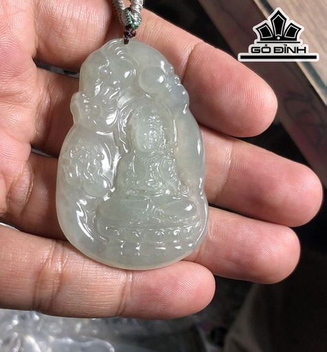 Mặt Dây Chuyền Phổ Hiền Đá Cẩm Thạch Cao 53,8 Ngang 35,6 Sâu 6,2 (mm) 22g