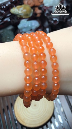Chuỗi Đá Mã Não Nam Hồng 108 Hạt Đường Kính Hạt 6,7 (mm) 46g