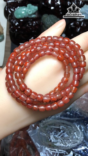 Chuỗi Đá Mã Não Nam Hồng 121 Hạt Đường Kính Hạt 6,6 (mm) 53,8g