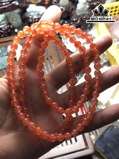 Chuỗi Đá Mã Não Nam Hồng Đường Kính Hạt 7 (mm) 54g