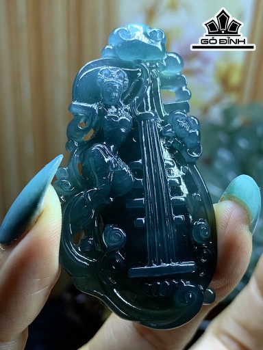 Đôn Hoàng Phi Thiên Đá Cẩm Thạch Cao  61,2 Ngang 33,8 Sâu 10,4 (mm) 31,4g