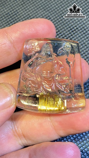 Mặt Dây Chuyền Quan Công Đá Thạch Anh Tóc Vàng Cao 38 Ngang 30 Sâu 8 (mm) 18g