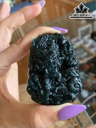 Mặt Dây Chuyền Rồng Đá Cẩm Thạch Cao 67,7 Ngang 41,9 Sâu 11,6 (mm) 59,5g