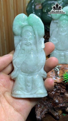 Tác Phẩm Bộ Tam Đa Phúc Lộc Thọ Đá Cẩm Thạch 145g - 137,4g - 148,5g