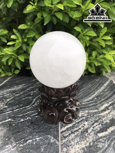Bi Cầu Đá Thạch Anh Trắng Đường Kính Hạt 9 (cm) 1kg