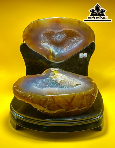 Bát Tụ Bảo Đá Mã Não Cao 25 Ngang 22 (cm) 4,68kg