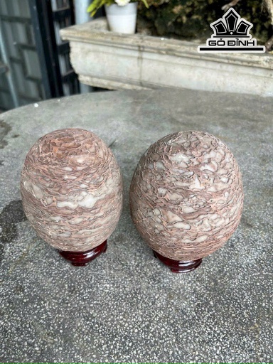 Cặp Đôi Trứng Khủng Long Hóa Thạch Cao 12 Ngang 10 (cm) 3,45kg