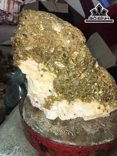 Vàng Găm Tinh Thể Đá Pyrite Cao 20 Ngang 15 Sâu 6 (cm) 6kg