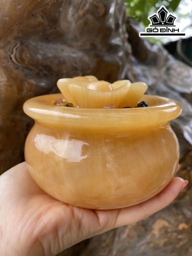 Bát Tụ Bảo Đá Ngọc Hoàng Long Đường Kính Hạt 12 (cm) 1,75kg