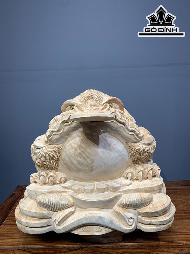 Tượng Thiềm Thừ Gỗ Ngọc Am Cao 50 Ngang 63 Sâu 66 (cm)