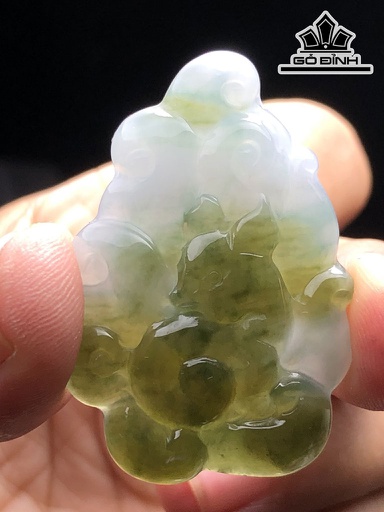 Cửu Vỹ Hồ Đá Cẩm Thạch Cao 42,8 Ngang 29,6 Sâu 6,1 (mm) 13,4g