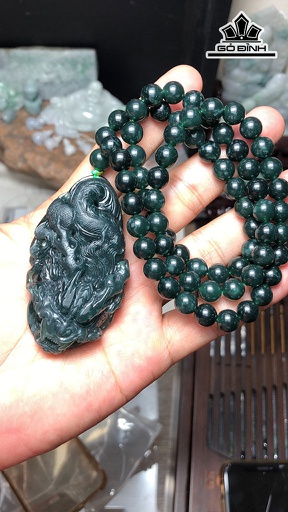 Chuỗi Rồng Đá Cẩm Thạch Cao 69 Ngang 36,8 Sâu 20 (mm) 152g