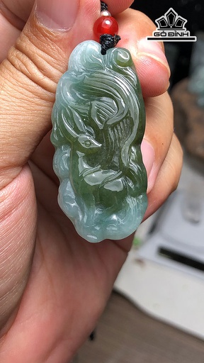 Mặt Dây Chuyền Hồ Ly  Đá Cẩm Thạch Cao 46,6 Ngang 22 Sâu 5,8 (mm) 14g