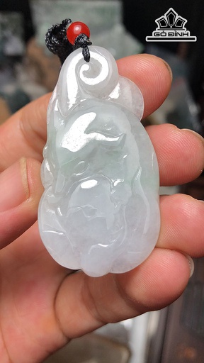 Mặt Dây Chuyền Hồ Ly Đá Cẩm Thạch Cao 55 Ngang 28 Sâu 4,3 (mm) 14g