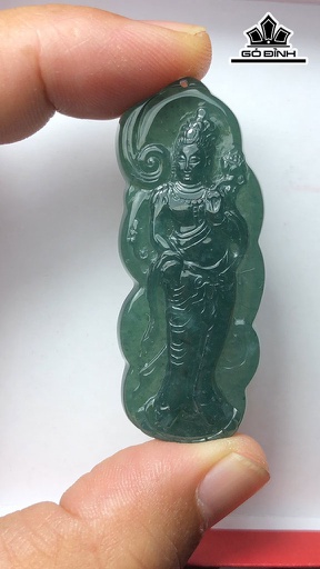 Mặt Dây Chuyền Phật Tara Đá Cẩm Thạch Cao 52,6 Ngang 21,5 Sâu 4,8 (mm) 11g