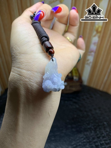 Mặt Dây Chuyền Bắp Cải Tím Đá Cẩm Thạch Cao 30,3 Ngang 18,6 Sâu 9,2 (mm) 6g