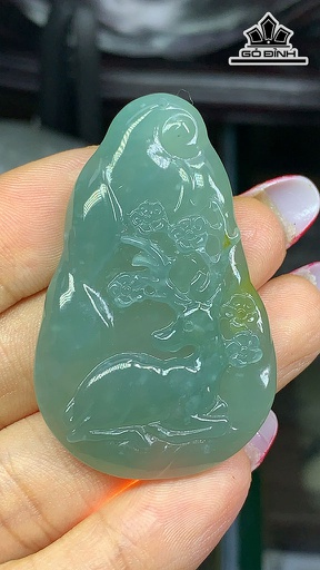 Mặt Dây Chuyền Nai Lộc Đá Cẩm Thạch Cao 50 Ngang 32 Sâu 6,2 (mm) 18,2g