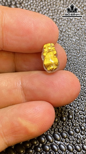 Mặt Dây Chuyền Tỳ Hưu Đá Thạch Anh Tóc Vàng Cao 12,2 Ngang 7,3 Sâu 6,8 (mm) 1g